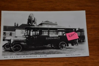£1 • Buy 1926 HANTS & DORSET BUS No 44 AT PETERSFIELD X PAMLIN POSTCARD REF CE87