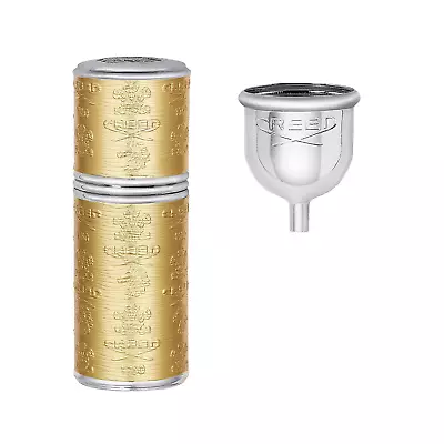 CREED 1.7 Oz / 50 Ml Silver Trim/Gold Leather Atomizer - MSRP $250.00 • $199.99
