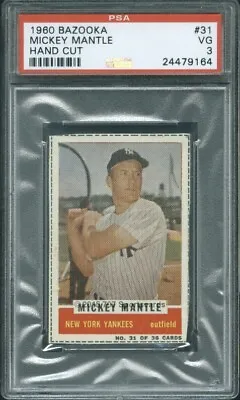 1960 Bazooka 31 Mickey Mantle PSA 3 (9164) • $1500