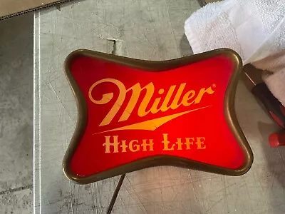 Vintage Miller High Life Beer Sign Lighted 7”5/8x 5”1/2x5” • $25