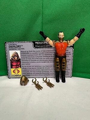 Vintage GI Joe ARAH 1990 Overlord 100% COMPLETE UNCUT FILE CARD EXCELLENT SHAPE • $39.99