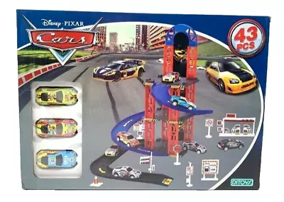 Disney Pixar Cars Parking Super Garage Kids - Track Play Set 43 Pieces Toy • £11.49