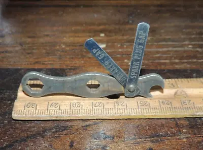 Vintage Magneto Distributor Ignition Points Wrench Breaker & SPARK PLUG Gap Tool • $15