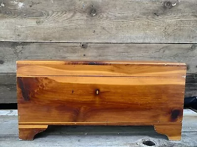 Vintage Cedar Wood Trinket Box 17  X 8.5  X 8.25  • $22.49