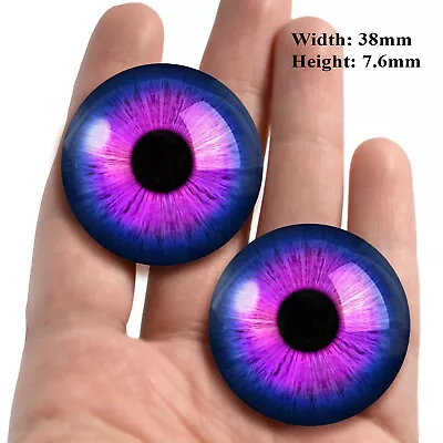 Purple Glass Creature Eyes - Halloween Monster Prop Eyeballs 38mm • $15.99