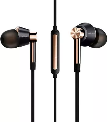 1MORE Triple Driver In-Ear Hi-Res Earphones Headphones Gold/Black (Cable Incl) • $38.80