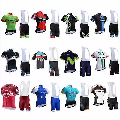 2020 Sports Team Cycling Bike Clothing Short Sleeve Jersey Bib Shirt Padded Kits • $48