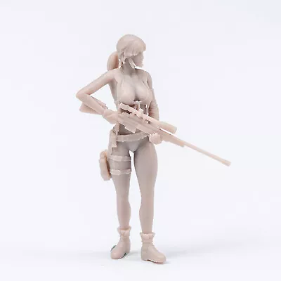 LIANG-F004 1/35 Sniper Girl Simulated Authentic Miniature Tiny 3D-Print Model • $17.14