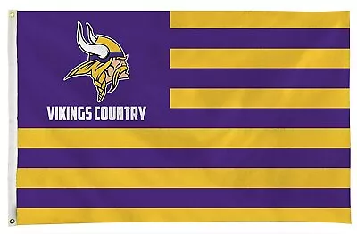 Minnesota Vikings Flag Banner 3x5 Country Design Premium Outdoor House Football • $33.79