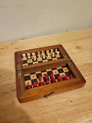 Antique 19th C. Whittington/Jaques Style Chess Set Wood Box~ NOT COMPLETE • £144.77