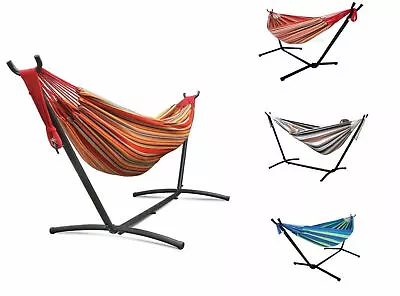 Hammock With Stand 2 Person Double Standing & Spreader Bar Backyard Camping • $59.99