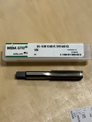 WIDIA GTD 9/16 -18  Taper  Chamfer Tap HSS-E 14356 BRAND NEW! Made In USA!!! • $9.79