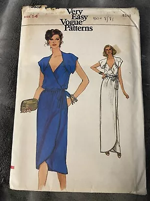 Vintage Vogue Pattern #7383 Size 14 • $9.95