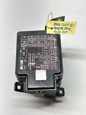 96-00 Honda Civic Si Exterior Engine Bay Under Hood Fuse Box Panel  Oem • $39