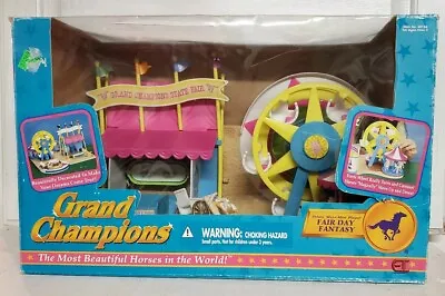 Horse Stable Carriage Mini Micro Playset Grand Champions Fair Day Fantasy 4H Vtg • $53.95