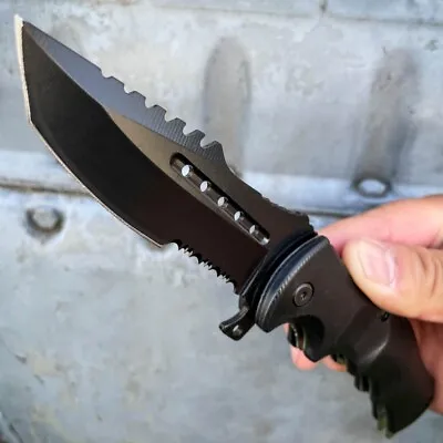 8.5” CSGO Tactical Spring Assisted Open Blade Folding Pocket Knife Hunting Knife • $13.25