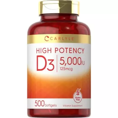 Vitamin D3 5000IU | 500 Softgels | Value Size Non-GMO Gluten Free • $13.49