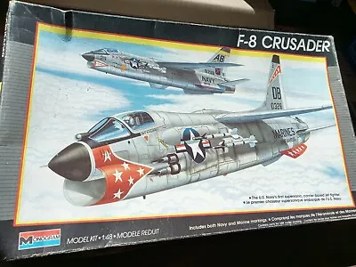 1/48 Monogram F-8 Crusader W/ Aeromaster Decals Resin Cockpit • $34.99