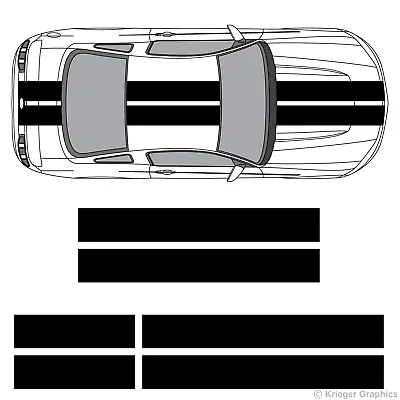 10  Solid Racing Stripes 3M Vinyl Decal Kit 10in 10 Inch For Ford Mustang • $74.99