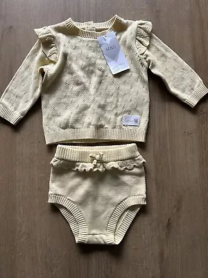 New Baby Jumper And Knitted Short Set Size 0-3 Months From Marks & Spencer • £0.99