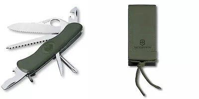 New Victorinox Swiss Army Knife OneHand Trekker GERMAN SOLDIER & OD Molle Sheath • $82