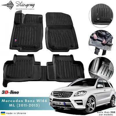 For Mercedes Benz W166 ML (2011-15) Floor Mats Liners All Weather 3D-line 4 Pcs • $99.50