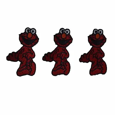 Sesame Street Elmo Embroidered Patch Set Of 3 • $9.99