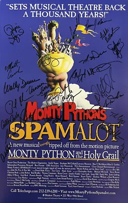 $149.99 • Buy SPAMALOT- 2009 Closing Cast Signed Broadway Poster Windowcard