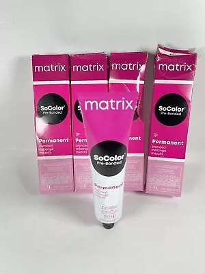 LOT OF 4 MATRIX SoColor Pre Bonded Permanent Blended 7P Dark Blonde Pearl 3 Oz • $34.99