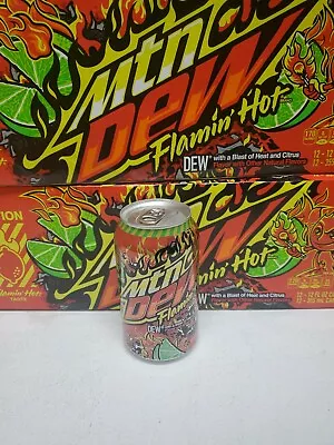 🔥 1 Mountain Dew Flamin' Hot Limited Edition Mtn Dew Can  12 Oz  • $12