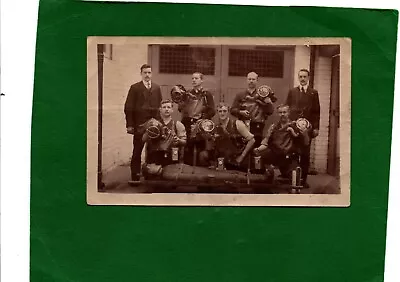 Real Photo Postcard Welsh Coal Mining Rescue Team In Breathing Apparatus C.1920 • £9.99