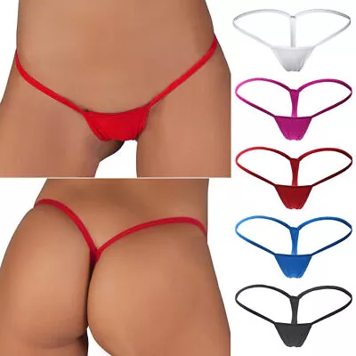 Womens Stripper Micro Thongs / G-string Knickers Briefs Panties Underwear Black* • £7.15