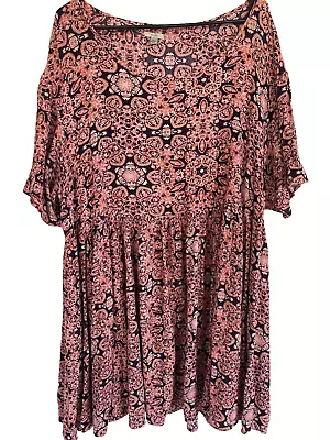 Womens Urban Outfitters Ecot'e Bohemian Printed Baby Doll Dress M/L • $22