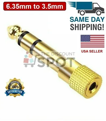 6.3mm 1/4  Male Plug To 3.5mm 1/8  Female Jack Stereo Headphone Audio Adapter • $3.63