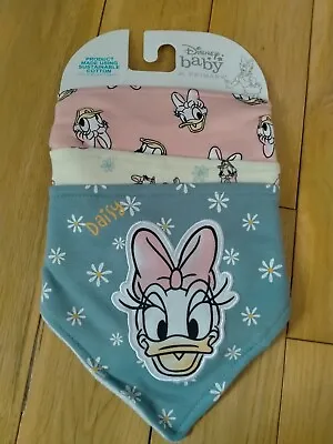 Primark Daisy Duck Baby Girls Dribble Bibs 3 Pack BNWT Disney 💞 • £7.95