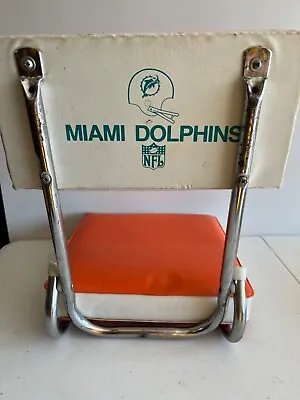 Vintage Miami Dolphins Stadium Seat Nfl Football Folding Bleacher Chair Rare • $39.99