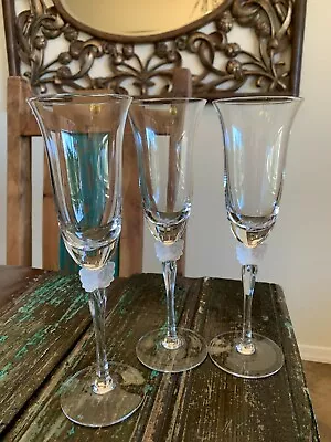 Set Of Three Mikasa Mariposa Champagne Flute/Blown Glass Champagne • $45