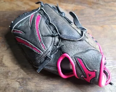 Mizuno 10  Finch Softball Glove RHT Youth Girls Black Pink GPP  1005F1 • $12