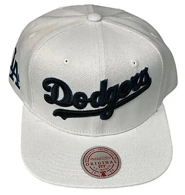 Custom Mitchell & Ness Mlb Script 3d Writing Snapback La Dodgers Cap Hat Gorra • $40