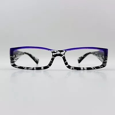 Mikli Eyeglasses Ladies Angular Purple Black Transparent Flex Frame Mod A0418 35 • $168.65