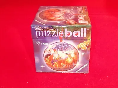 $24.99 • Buy 2005 Sealed Ravensburger 3D Puzzle Ball Christmas Ornament Santa Sleigh Reindeer