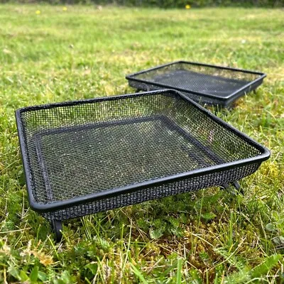 Metal Bird Mesh Ground Feeder Tray Platform For Garden Wild Birds (Set Of 2) • £12.99