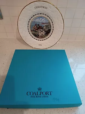 Coalport Series Of Christmas Plates 1976 - 1987  This 23cm Plate Boxed = 1984 • £2.99