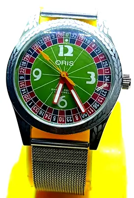 £30.25 • Buy Vintage  Oris Winding Swiss Mens Green Micky Dial Wrist Mechanical Watch