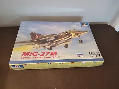 1/72 Italeri Mig-27m Soviet Strike Fighter #075 New Sealed Airplane Model Kit • $22.99