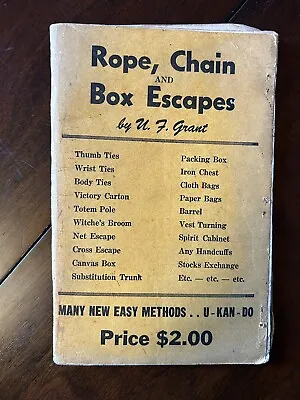 Rope Chain And Box Escapes Lecture Grant U.F. • $33.60