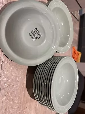 £17.99 • Buy 10 X Vintage Woods Ware Beryl Green Dessert Or Cereal Rimmed Bowl 1940's