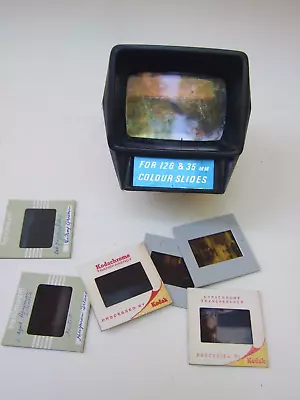 Vintage COLOUR SLIDES  VIEWER FOR 126 & 35 Mm Battery Operated Works 1950's • $48