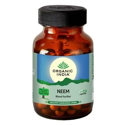 ORGANIC INDIA Neem Capsules - Blood Purifier 60 Capsules With Free Shipping • £8.30