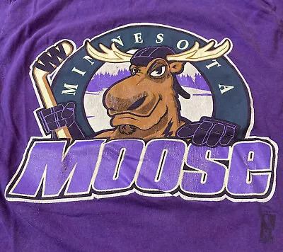 Vintage Minnesota Moose T Shirt Single Stitch 90’s Hockey FOTL Medium  • $39.99